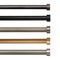 Threadmade Home Serena Single Curtain Rod with Contemporary Cap Finial, Antique Black - 86"W x 120"L
